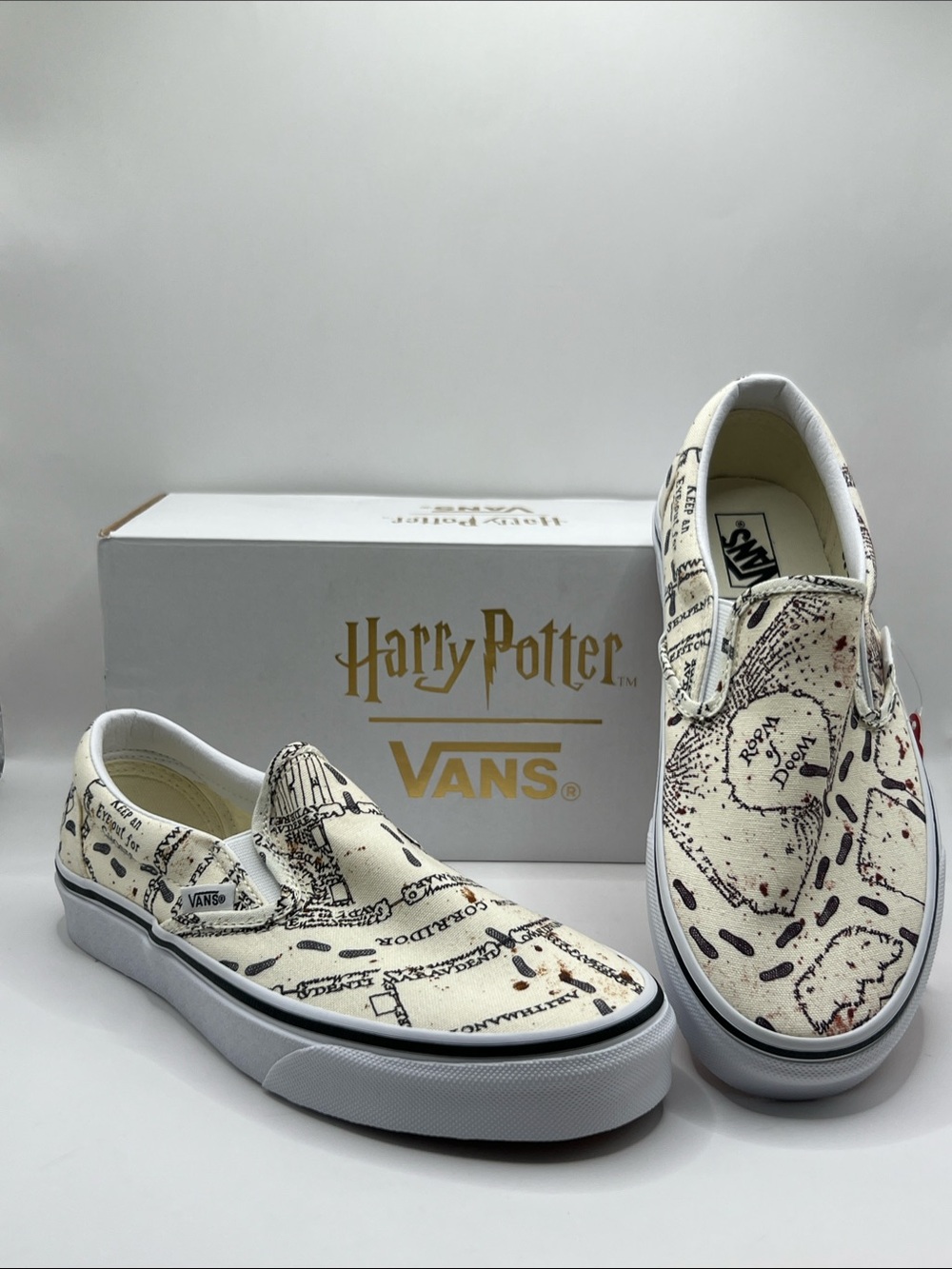 Vans Harry Potter Marauders Map Classic Slip-On - Picture 7 of 9